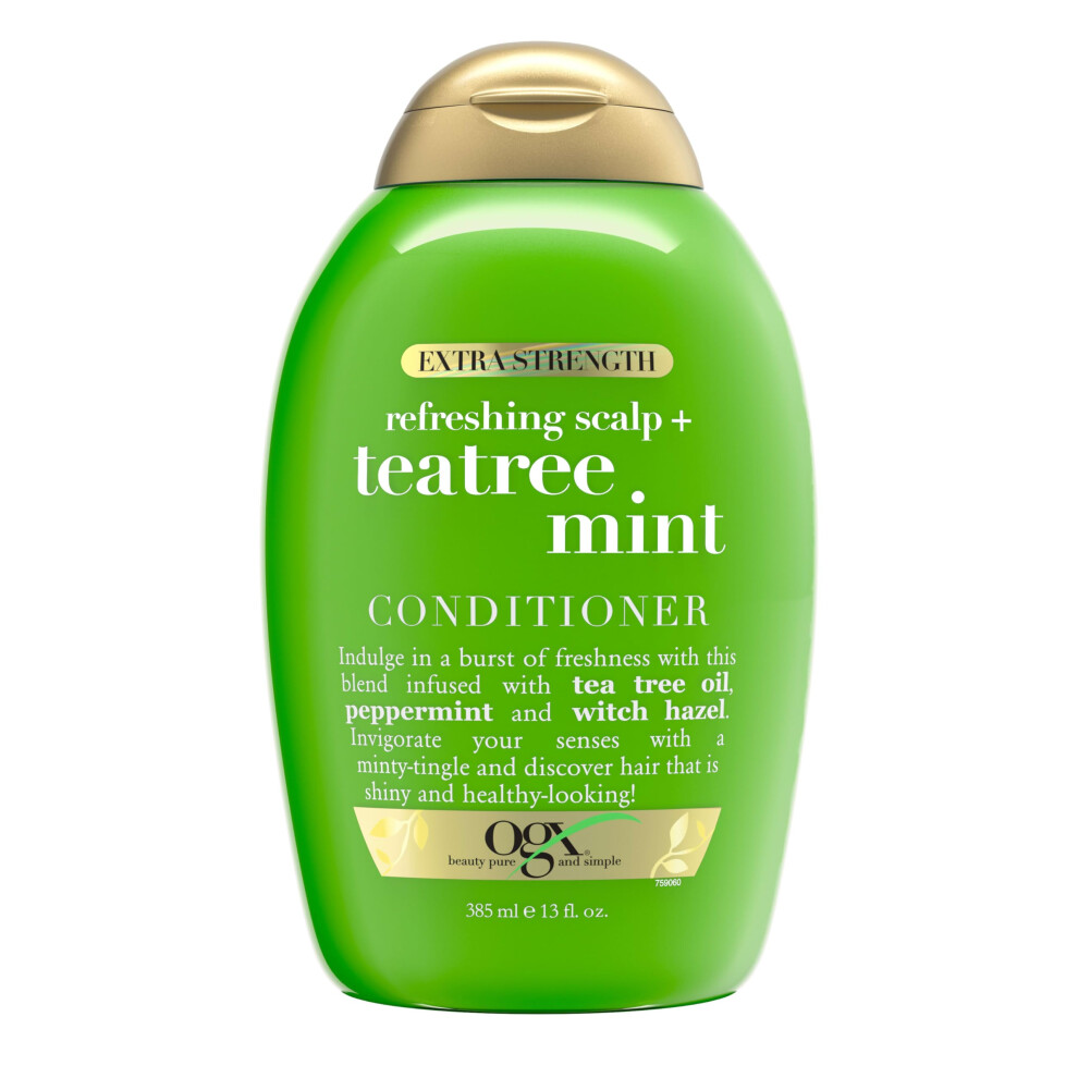 OGX Extra Strength Refreshing Scalp + Teatree Mint Conditioner  Invigorating Conditioner with Tea Tree & Peppermint Oil & Witch Hazel  Paraben-Free  S