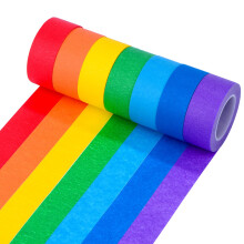 Ruban de masquage color 1 pouce * 7 rouleaux 298 pieds ruban de peintres ruban d'artisanat color cadeaux de Nol ruban de peintres de couleur r