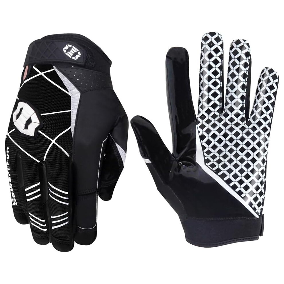 Gants De Football Seibertron Pro 3.0 Elite Ultra-Stick Pour Jeunes Et Adultes (Noir, Taille Xxl)-image