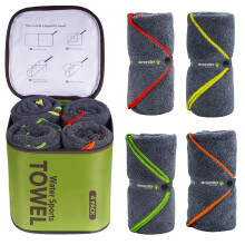 Monster 4-pak mikrofiber campingh?ndkl?de Hurtigtt?rrende Superabsorberende b?rbart sv?mmeh?ndkl?de med vandt?t h?ndkl?detaske Letv?gts b?dh?ndkl