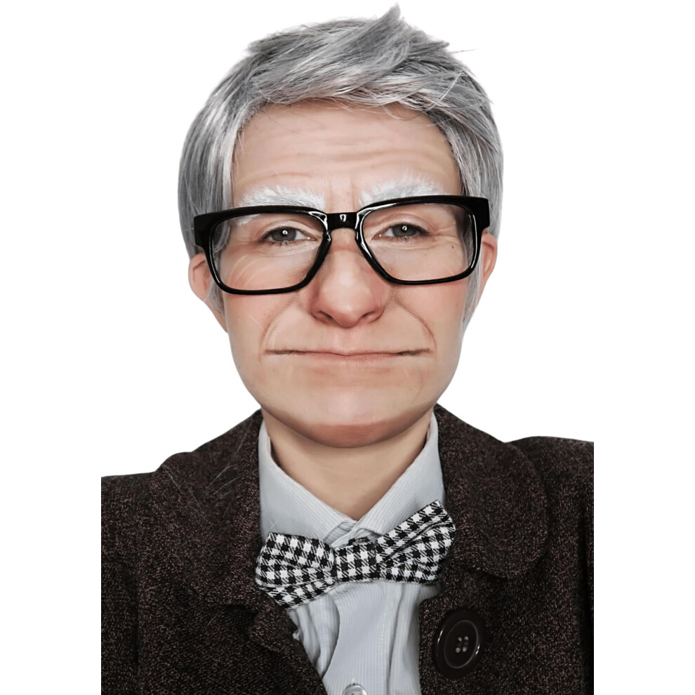 Parrucca Da Vecchio Allaura, Parrucca Grigia, Parrucca Argentata, Parrucca Da Nonno, Costume Da Uomo, Parrucca Grigia Da Vecchio, Parrucca Grigia