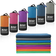 BOGI Microfiber Reissporthanddoek, sneldrogende handdoek Zachte lichtgewicht microvezel Campinghanddoek Absorberende compacte reishanddoek voor Campi