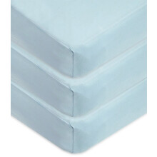 American Baby Company 3 Pack Lenzuola per Lettino 28" x 52", Cotone Jersey Neutro Blu per Bambini