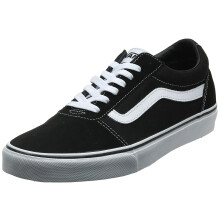 Vans Womens WM Ward Sneaker Black ((Suedecanvas) BlackWhite Iju) 55