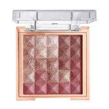 FLOWER BEAUTY Highlighter og Blush Makeup Powder til ansigt og kinder Pyramidepressede pigmenter Kindfarve og Illuminator (Rose Glow) (pakke med