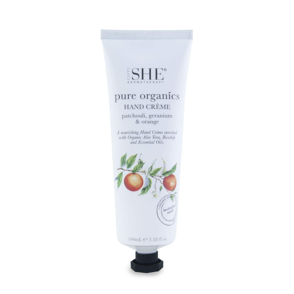 Om She Aromatherapy Pure Organics Hand Creme - Patchouli  Geranium & Orange-image-OPC-PGDJ9SJ-NEW