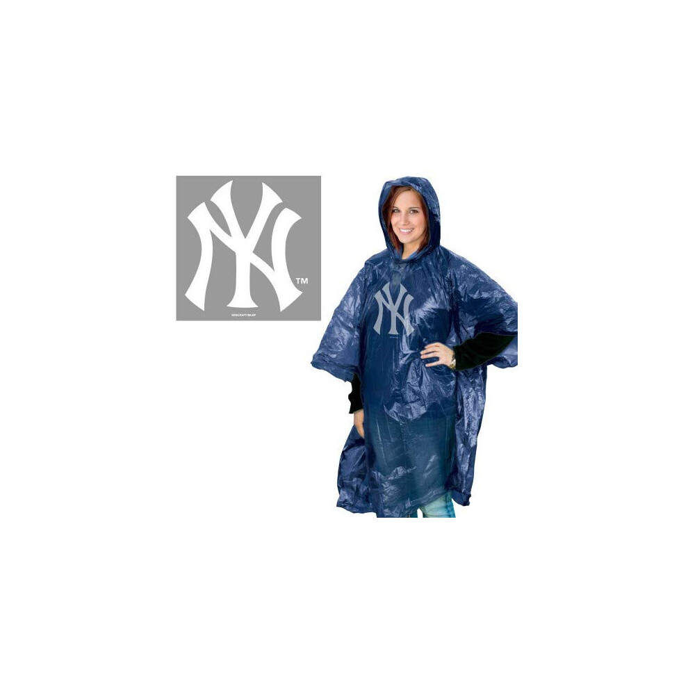 Wincraft MLB New York Yankees Rain Poncho  Team Colors  One Size-image-OPC-PGDJ9ZJ-NEW