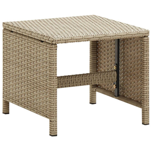 VidaXL vidaXL Gartenhocker 2 Stk. mit Sitzkissen Poly Rattan Beige 2