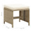 VidaXL vidaXL Gartenhocker 2 Stk. mit Sitzkissen Poly Rattan Beige 5