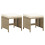 VidaXL vidaXL Gartenhocker 2 Stk. mit Sitzkissen Poly Rattan Beige 1