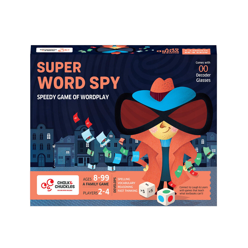 Photos - Board Game Chalk and Chuckles Super Word Spy - Word Games for Kids Adults Age 8-99 Fun for Family Game Night Educational  Gif