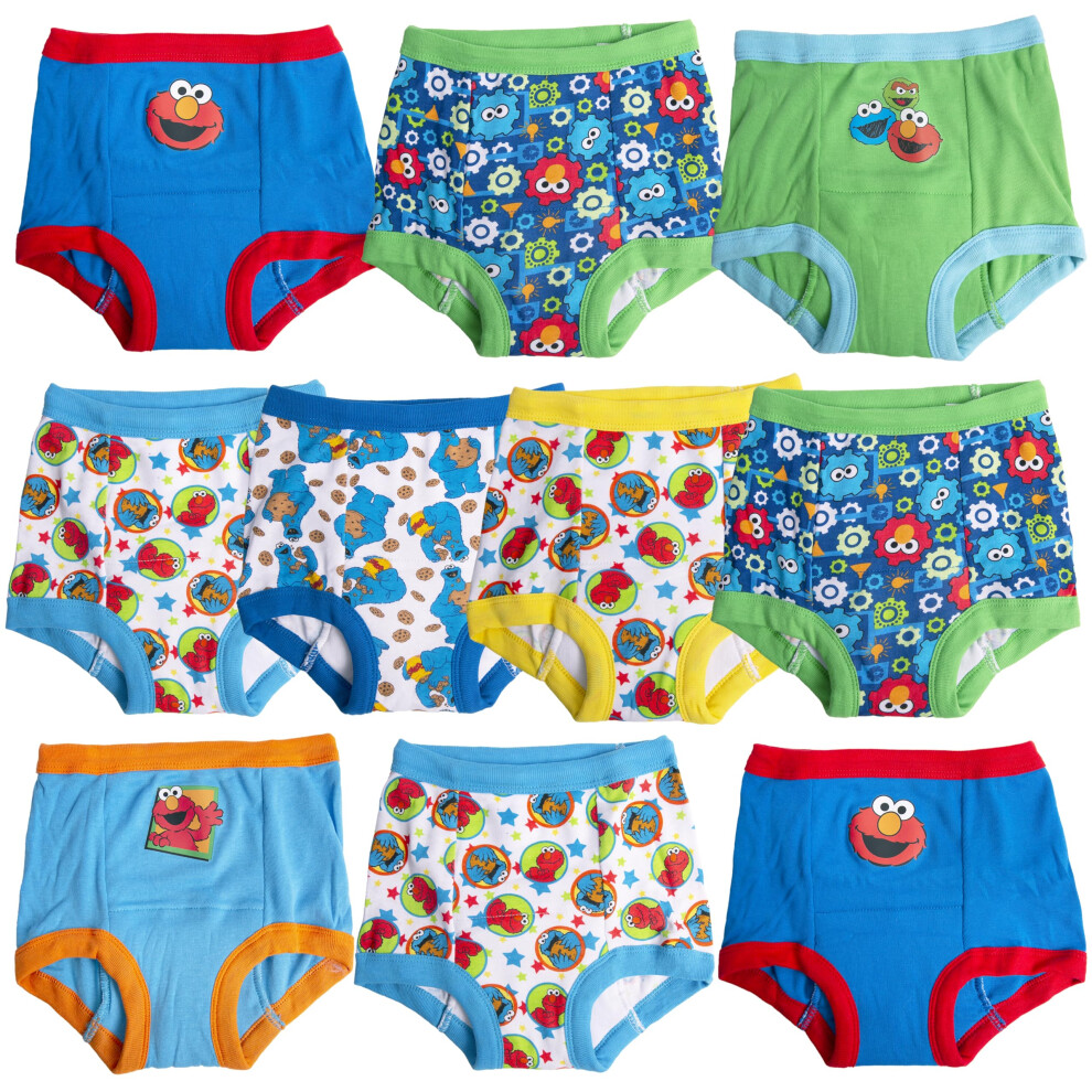 Sesame Street Unisex Baby With Elmo  Cookie Monster And Big Bird Includes Stickers Success Chart Sizes 18m  2t  3t  4t Potty Training Pants Multipack