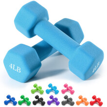 Portzon Weights Dumbbells 10 Colors Options Compatible with Set of 2 Neoprene Dumbbells Set 1-15 LB Anti-Slip Anti-roll Hex Shape