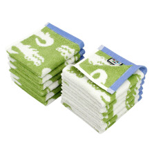 ORIGINAL KIDS Waschlappen Badezeit im Handumdrehen, Krokodil-Set mit 12 Waschlappen 100 % Baumwoll-Jacquard, superweich, bunt, saugfhig, schnell