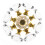YourGift 30 Pack Drawer Knobs Diamond Shaped Crystal Glass 30mm Cabinet Knobs Pull Handle (30 mm 30 Pack Gold) 2