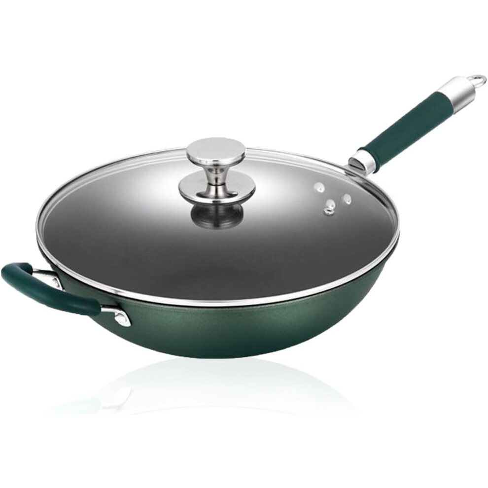 Nonstick Wok with Lid, Stir Fry Pan with Lid Induction Wok
