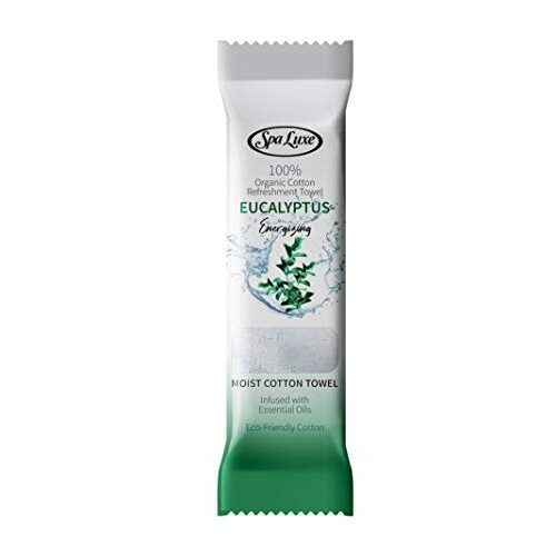 Toalhas de spa descartveis ????pr-umedecidas de algodo para micro-ondas Spa Luxe Oshibori (25 contagens 8 x 8 polegadas)
