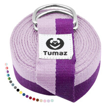 Tumaz Yoga Strap/Stretch Bands [15+ Colors 6/8/10 Feet Options] with Extra Safe Adjustable D-Ring Buckle Durable and Comfy Delicate Texture - Best