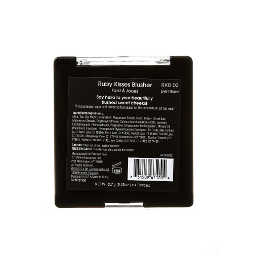 Ruby Kisses Bare Blusher Sweet Cheeks Palette (Livin Bare) 1