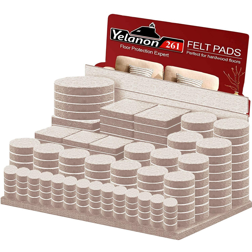 Felt Furniture Pads - 261 Pcs Furniture Pads Hardwoods Floors Self Adhesive Cuttable Felt Chair Pads Anti Scratch Floor Protectors For Furniture Fe 637740175738