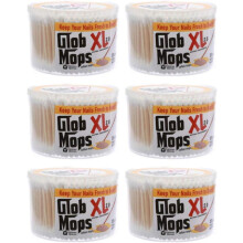 Glob Mops XL 2.0 6-pack bomuldspinde Ekstra absorberende bambuspinde hvid