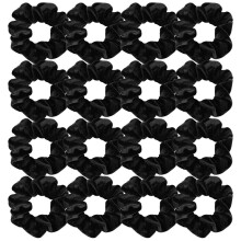 Semato 16 Pack Black Velvet Scrunchies til H?r Scrunchy H?r Reb til kvinder eller piger H?rtilbeh?r