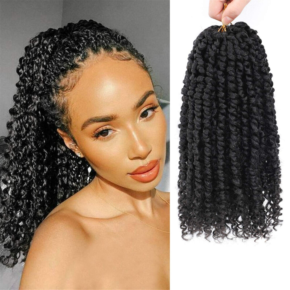 Nayoo Unisex Not,Specified Passion Twist Hair - 8 Packs 12 Inch Passion Twist Crochet Hair For Women Crochet Pretwisted Curly Hair Passion Twists Synthetic Braiding Hair Extens