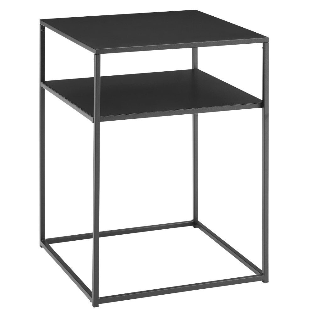 Crosley Furniture Braxton Small Side End Table with Storage Shelf for Living Room, Matte Black-image-OPC-PGDJKF8-NEW