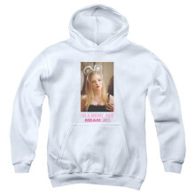 Trevco Sportswear PAR899-YFTH-2 Mean Girls IM A Mouse Duh Youth Hooded Sweatshirt, White - Medium