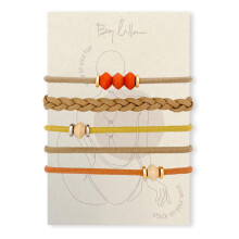 By Lilla Hair Ties for Women No Damage - The Original Bracelet Hair Tie - Hand Made Jewelry with Luxury Elastic and Tarnish Free Gold and Silver - Bo