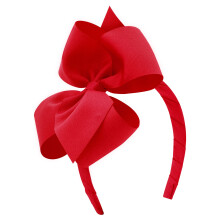Wee Ones Girls Klassisk Grosgrain-hrrosett p ett inlindat pannband Snygg fr alla hrtyper Liten kungbge Rd