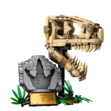 Kit de blocs de construction modèle crâne de dinosaure fossiles T. rex + cadeau gratuit