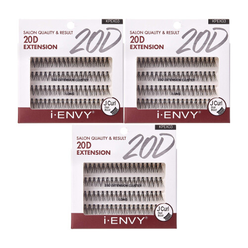 i-ENVY 20D Extension Cluster Einzelwimpern (langes 3er-Pack)