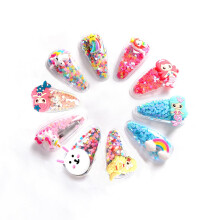 TANLOMY Sparkle Girl Hair Clips 10-delige Haarspeldjes Kit voor peutermeisjes Glitter haarspeld Kinderen haaraccessoires Cadeauset voor dagelijks dra