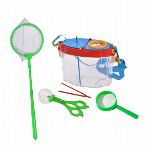 Boîte Loupe à Insectes – 2 Kits Avec Pinces, Alène Et Lentille 3/6x Pour Explorateurs En Herbe !