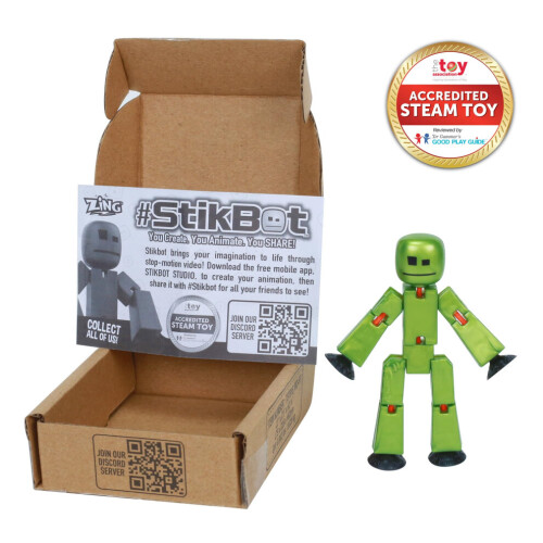 Zing StikBot Single Pack - Comprend 1 StikBot - Figurines d'action et accessoires à collectionner Animation Stop 2