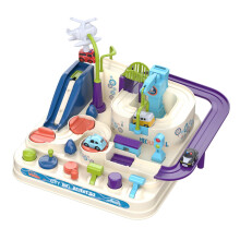 Enfants course Rail voiture piste voiture jeu d'aventure jeu de cerveau mécanique interactif Train jouet course