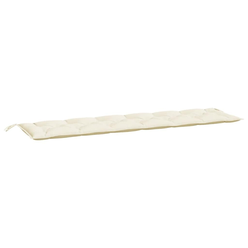 vidaXL Cream White Garden Bench Cushion - Oxford Fabric and Hollow Fiber Filling - Comfortable and Durable Outdoor Seating Accessory - 78.7x19.7x2.8