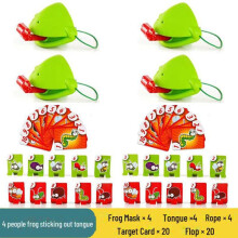 Cartes à jouer avec masque de langue de grenouille et lézard – Jeu de table interactif pour