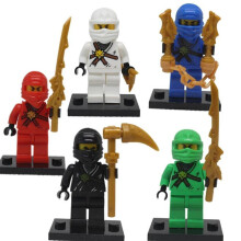 Mini figurines d'action de film avec arme et Base, blocs de construction, modèle cadeau pour la journée des enfants,