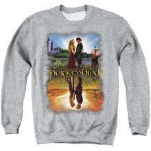Trevco Sportswear PB101B-AS-1 Princess Bride Poster Reflection Adult Crewneck Sweatshirt, Athletic Heather - Small