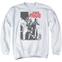 Trevco Sportswear PERRY247-AS-1 Pink Floyd Point Me At The Sky Adult Crewneck Sweatshirt, White - Small