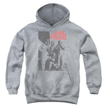 Trevco Sportswear PERRY247B-YFTH-4 Pink Floyd Point Me At The Sky Youth Hooded Sweatshirt, Athletic Heather - Extra Large