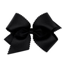 Wee Ones lnyok klasszikus Grosgrain hajmasnija, csipks szlekkel s sima burkolattal egy WeeStay King Black hajcsaton