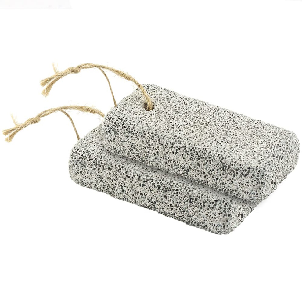 Pietra Pomice Per Rimuovere Calli E Calcoli Per Piedi, Pietra Pomice Esfoliante Per Piedi Per Pelle Dura, Secca E Morta Su Talloni, Corpo, Piedi (Confezione Da 2) (Bianco)-image