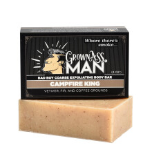 Grown Ass Man Co. Body Bars (Campfire King (Coarse Exfoliant) Single)