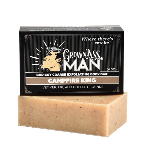Grown Ass Man Co. Body Bars (Campfire King (Coarse Exfoliant) Single)