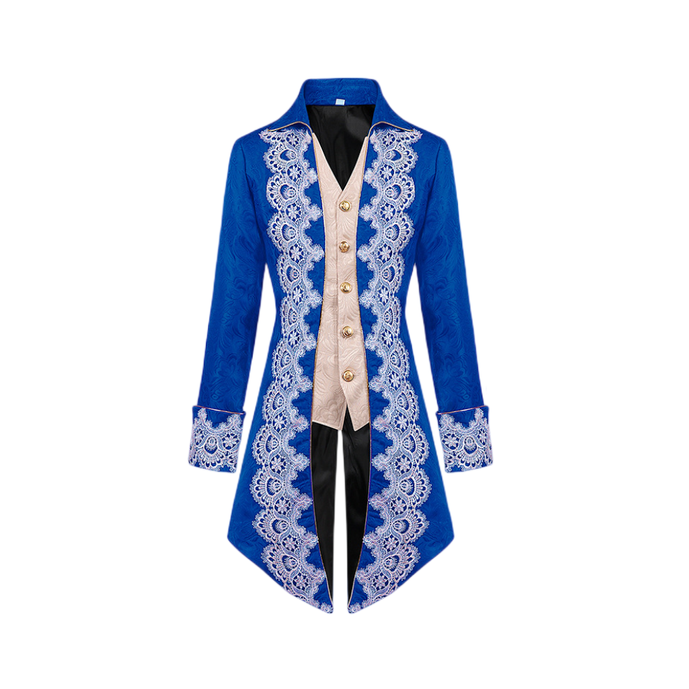 (Blue, L) Steampunk Vintage Men Medieval Victorian Renaissance Gothic Coat Swallowtailed-image-OPC-PGDKJ89-NEW