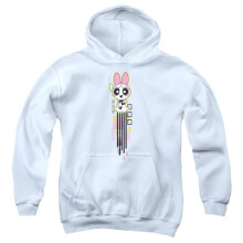 Trevco Sportswear CN711-YFTH-2 Powerpuff Girls Blossom Streak Youth Hooded Sweatshirt, White - Medium