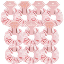 10 PAK. Brudepige Scrunchies - Forslagsgaver H?rb?nd Polterabendfavoritter (at have og at holde dit h?r tilbage) i pink
